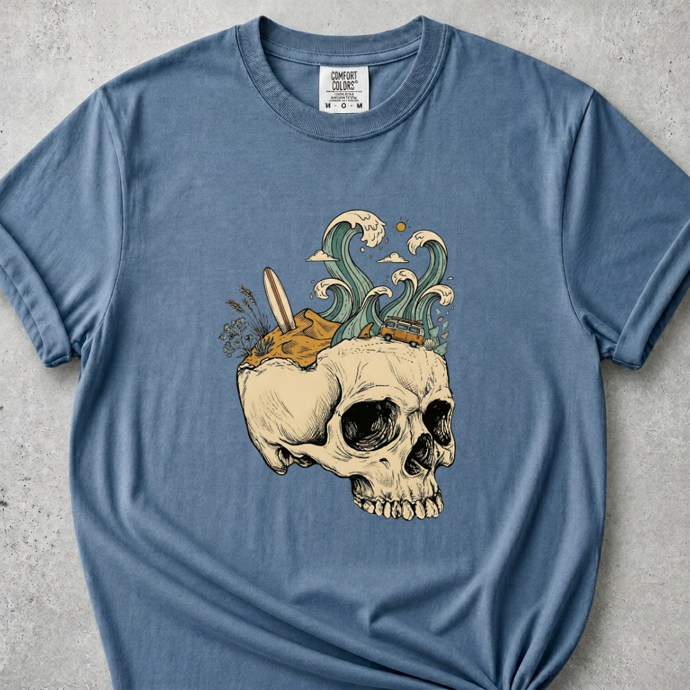 Waves Skull T-Shirt