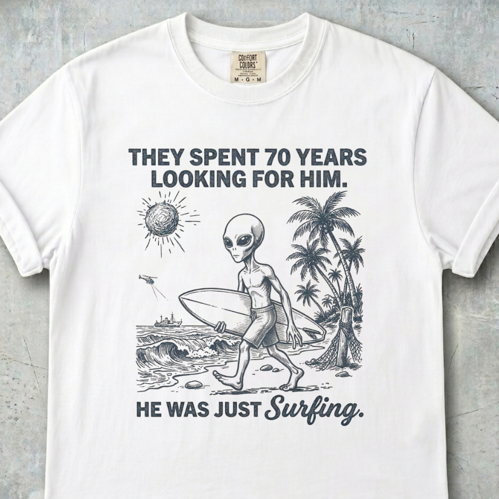 He Was Surfing. T-Shirt
